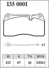 DIXCEL Rear Brake Pads - Audi R8 (42/4S) Non-CC Brake