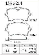DIXCEL Rear Brake Pads – Audi S6 (C7/C7.5) / S7 (C7/C7.5) / S8 (D4)