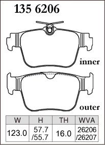 DIXCEL Rear Brake Pads – VW Golf GTI / R (Mk8) / Audi S3 (8Y) - Spirited / Track Day (ES Type)