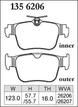 DIXCEL Rear Brake Pads – VW Golf GTI / R (Mk8) / Audi S3 (8Y) - Spirited / Track Day (ES Type)