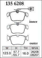 DIXCEL Rear Brake Pads – Audi RS3 (8Y)