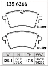 DIXCEL Rear Brake Pads – Audi SQ5 (FY) / SQ7 (4M) / VW Touareg (CR7/RC8)