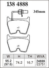 Dixcel Front Brake Pads – Audi R8 (42) / RS4 (B7 / B8) / RS5 (8T / 8F) / RS6 (C5) / Lamborghini Gallardo / Huracan (724)