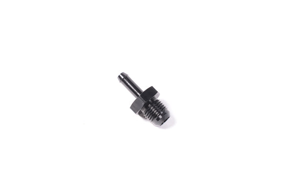 Radium AN Male Flare to Hose Barb Fitting- 6AN Male to 1/4" Barb (6.35mm)