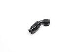 Radium 6AN PTFE Hose End Black- 45 Degree