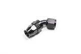 Radium 8AN PTFE Hose End Black- 45 Degree