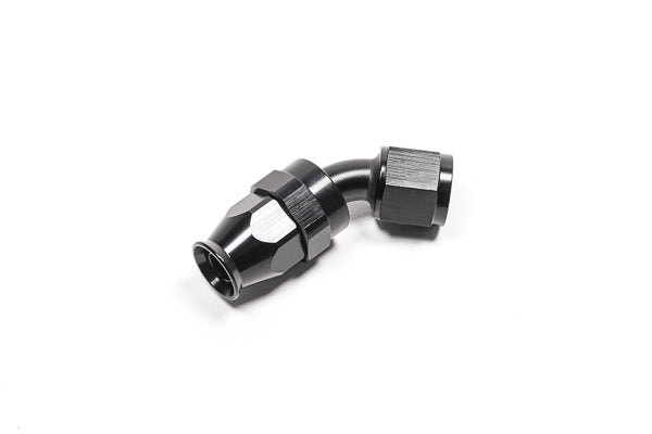 Radium 8AN PTFE Hose End Black- 45 Degree