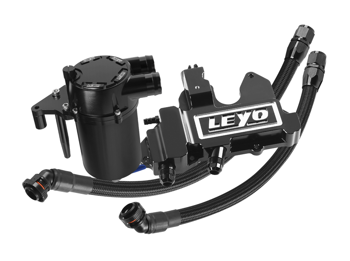 LEYO Motorsport | Oil Catch Can Kit (Black) - ModsDirect
