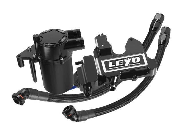 LEYO Motorsport | Oil Catch Can Kit (Black) - ModsDirect