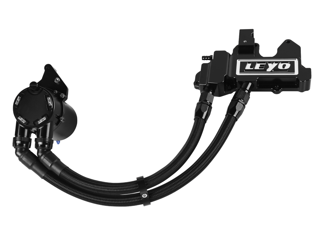 LEYO Motorsport | Oil Catch Can Kit (Black) - ModsDirect