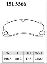 DIXCEL Front Brake Pads – Porsche 911 GT3 / RS (991/992) / 718 GT4 RS / Cayman / Boxster GTS (982)