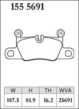 Dixcel Rear Brake Pads – Porsche 911 (991.2 / 992) / Cayenne / Taycan