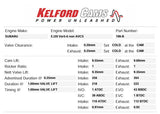 Kelford Cams - EJ20 Non-AVCS (Version 5-6) Camshafts (Size- 256&252/264. 9.35mm&9.35mm/9.35mm)