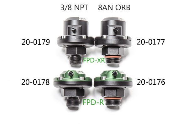Radium FPD-XR Extended Range Fuel Pulse Dampener - 8AN ORB