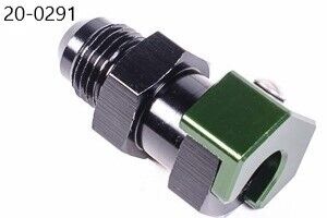 Radium SAE Female EFI Quick Connect to AN Male Low Profile Fitting- 3/8" SAE Female to 6AN Male Straight