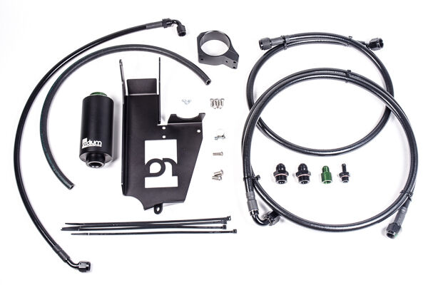 Radium Fuel Hanger Plumbing Kit w/Filter - Mitsubishi Evo 7-9- Microglass Filter