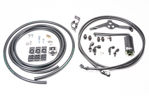 Radium Fuel Rail Plumbing Kit w/Filter - Subaru WRX 08-14/STI 08-21/FXT 08-13/LGT 04-09- Microglass