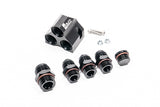 Radium Distribution Block 3 x 10AN ORB to 1 x 12AN ORB w/Fittings