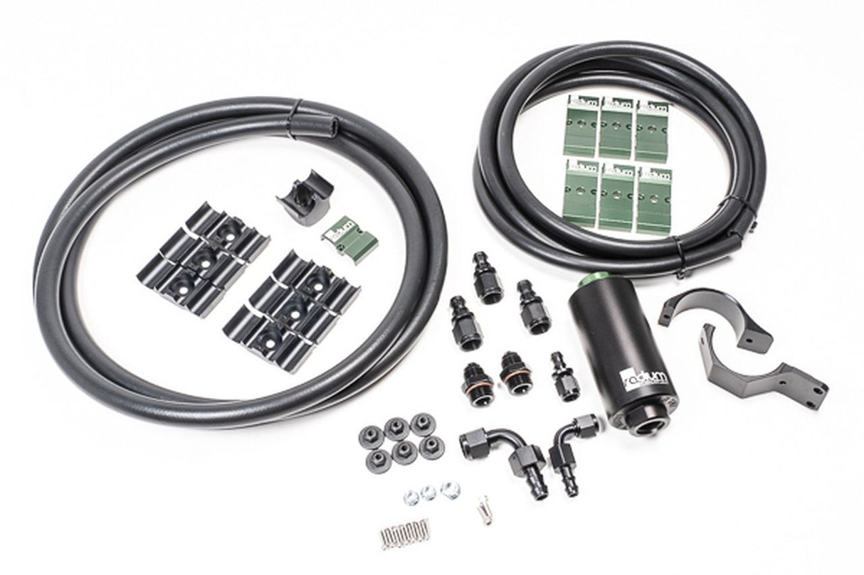 Radium Fuel Hanger Plumbing Kit w/Filter - Toyota Supra A90 19+ - 6 Micron Microglass