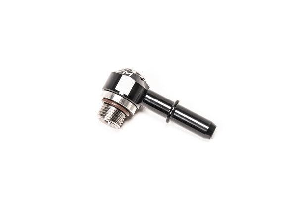 Radium V2 AN ORB to SAE Male EFI Quick Connect Low Profile Swivel Banjo Fitting- 6AN ORB Swivel Banjo to 10mm SAE Male