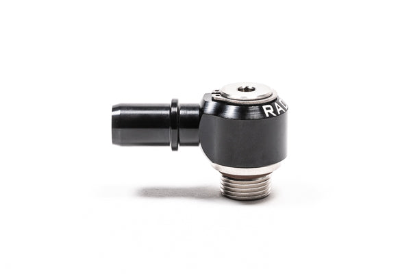Radium V2 AN ORB to SAE Male EFI Quick Connect Low Profile Swivel Banjo Fitting- 8AN ORB Swivel Banjo to 16mm SAE Male