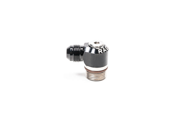 Radium V2 AN ORB to AN Male Flare Low Profile Swivel Banjo Fittings (10AN ORB to 8AN Male)