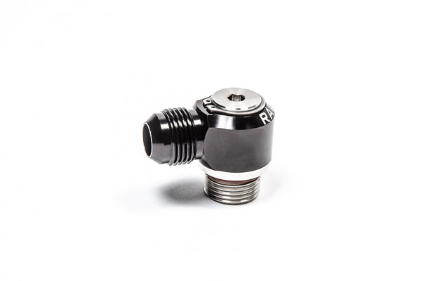 Radium V2 AN ORB to AN Male Flare Low Profile Swivel Banjo Fittings (10AN ORB to 10AN Male)