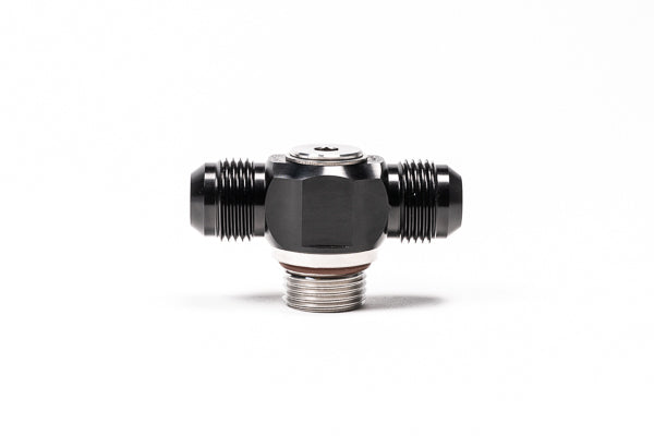 Radium V2 AN ORB to AN Male Flare Low Profile Swivel Banjo Fittings (10AN ORB to Dual 10AN Male)