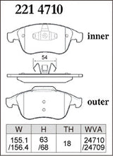 Dixcel Front Brake Pads - Renault Megane GT (III/IV) / Clio RS (IV) / Laguna III