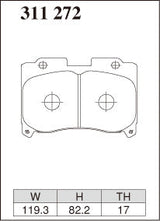 Dixcel Front Brake Pads - Toyota Supra (JZA80) 17" Wheel / Celica GT-Four (ST205) - Spirited / Track Day (S Type)