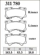 DIXCEL Front Brake Pads – Toyota LandCruiser LC300 (2021+) / Prado 250 (2024+)