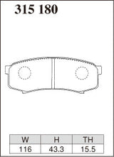DIXCEL Rear Brake Pads – Toyota Land Cruiser 70 80 / Prado 90 120 150 / Hilux / FJ Cruiser