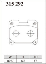 Dixcel Rear Brake Pads - Toyota Supra (JZA80) 17" Wheel / Celica GT-Four (ST205)