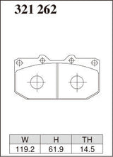 DIXCEL Front Brake Pads – Subaru WRX (GDA/GDB) / Nissan 200sx (S14/S15) / Nissan Skyline (R32/R33/R34)