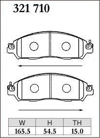 DIXCEL Front Brake Pads - Nissan LEAF (ZE1) / Serena (C27) - Spirited / Track Day (Z Type)