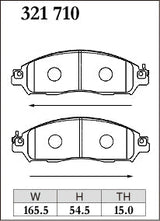DIXCEL Front Brake Pads - Nissan LEAF (ZE1) / Serena (C27) - Spirited / Track Day (Z Type)