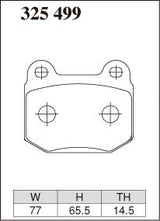 DIXCEL Rear Brake Pads – Subaru WRX STI / BRZ / Mitsubishi Evo / Toyota 86 / Nissan GT-R (Brembo 2-Piston)