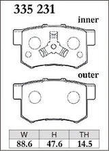 Dixcel Rear Brake Pads - Honda CR-V (RD6/RD7/RE3/RE4/RM1/RM4)