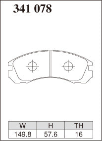 Dixcel Front Brake Pads - Mitsubishi Lancer Evo I/II/III (CD9A/CE9A) / Evo IV (CN9A) / Evo V/VI RS (CP9A) / Evo VII/VIII/IX RS (CT9A) / Evo X RS (CZ4A) - 341078