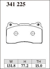 DIXCEL Front Brake Pads - Honda Civic Type R (FK8/FL5) / Mitsubishi Lancer Evolution V-IX (CP9A/CT9A) - Brembo - Track / Competition (Specom B)
