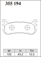 DIXCEL Rear Brake Pads – Mazda MX-5 (NA8C / NB8C)