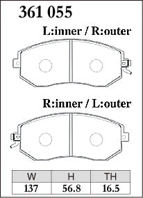 DIXCEL Front Brake Pads – Subaru WRX (GR / GV) / BRZ (ZC6 / ZD8) / Toyota 86 (ZN6) / GR86 (ZN8) - Spirited / Track Day (Z Type)