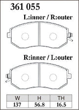 DIXCEL Front Brake Pads – Subaru WRX (GR / GV) / BRZ (ZC6 / ZD8) / Toyota 86 (ZN6) / GR86 (ZN8) - Spirited / Track Day (Z Type)