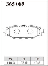 DIXCEL Rear Brake Pads – Subaru WRX (GH/GE/GR) / BRZ (ZC6) / Toyota 86 (ZN6) / Forester (SG/SH/SJ)