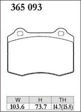 DIXCEL Rear Brake Pads – Subaru WRX STI 2018+ 2-Piston (VAB)