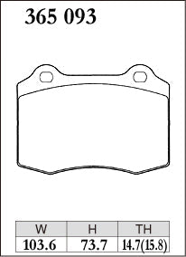 DIXCEL Rear Brake Pads – Subaru WRX STI 2018+ 2-Piston (VAB) - Daily / Street (M Type)