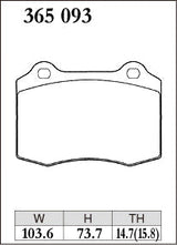 DIXCEL Rear Brake Pads – Subaru WRX STI 2018+ 2-Piston (VAB) - Daily / Street (M Type)