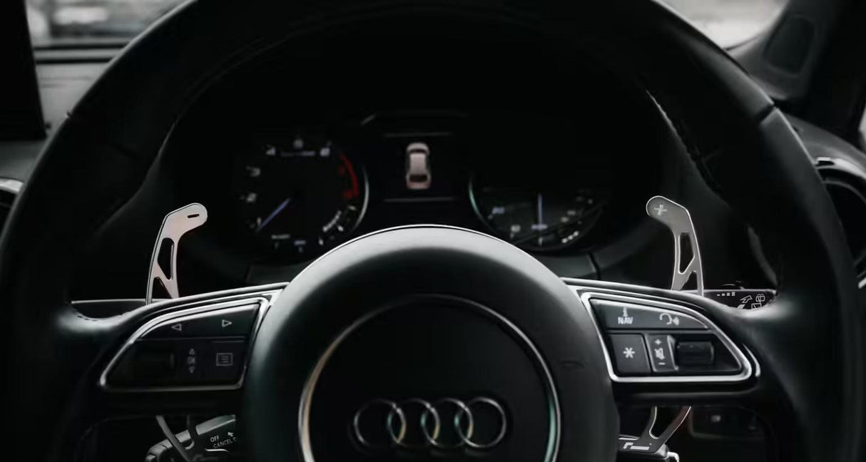 RacingLine S-Tronic Paddle Replacements – Audi models (RS3 Facelift, TTS/TTRS 2015>, R8 2015> B9 A4/S4/RS4 A5/S5/RS5)- Black