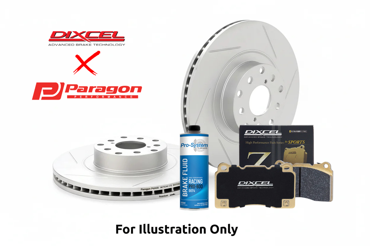Paragon PAR42968S Front Rotor + Dixcel Brake Pad Combo – Ford Focus RS (2016-2017) - Pad Compound - Type ES
