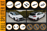 i30N Hatch PDE V6 FL2 2025 Full Lip Splitter Set - ModsDirect
